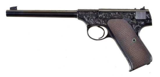 Engraved Colt Woodsman Semi-Automatic Pistol