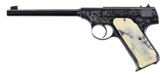 Engraved Colt Pre-Woodsman Semi-Automatic Pistol