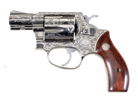 Engraved Smith & Wesson Model 60 Double Action Revolver