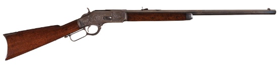 Engraved Winchester Model 1873 Lever Action Rifle