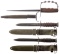 Two U.S. Marked M3 Fighting Knives with Scabbards -Trench Knife