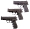 Three Sig Sauer Semi-Automatic Pistols