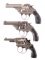 Three Iver Johnson Double Action Revolvers