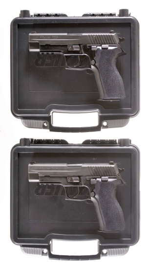 Two Sig Sauer P226 Nitron Semi-Automatic Pistols with Cases