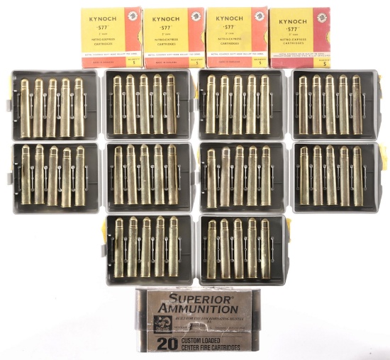 Ninety Rounds of .577 Nitro Express Ammunition