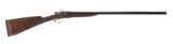 Engraved Belgian Double Barrel Hammer Shotgun