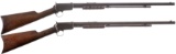 Two Winchester Model 1890 Slide Action Rifles