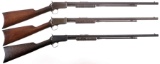 Three Winchester Model 1890 Slide Action Rifles