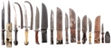 Group of Nine Assorted Edged Weapons