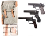 Three Flare Pistols with Accessories