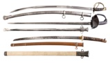 Three Military Style Swords with Scabbards