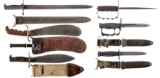 Six U.S. Military Style Edged Weapons