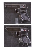 Two Walther PPK/S Semi-Automatic Pistols with Cases