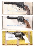 Three Double Action Revolvers with Boxes