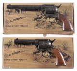 Two Uberti 1873 Cattleman Single Action Revolvers with Boxes