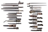 Seventeen Assorted European Style Bayonets