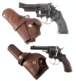 Two Double Action Revolvers with Holsters