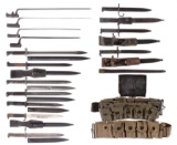 Grouping of Various Military Items and Bayonets