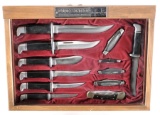 Group of Twelve Buck Knives with Display Case