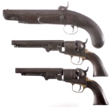 Three Percussion Handguns