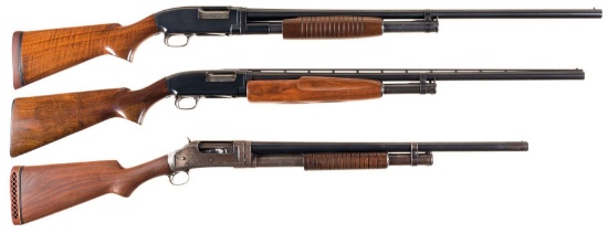 Three Winchester Slide Action Shotguns -A) Winchester Model 12 S