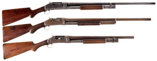 Three Winchester Slide Action Shotguns -A) Winchester Model 1897