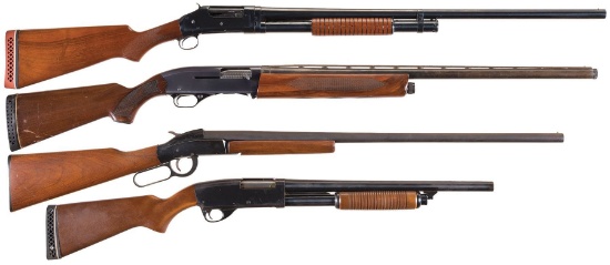 Four Shotguns -A) Winchester Model 97 Slide Action Shotgun