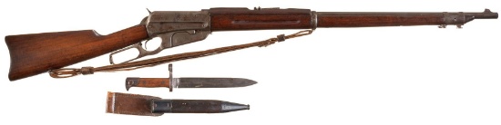 Winchester Model 1895 Army Lever Action Rifle with Bayonet