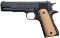 Factory Engraved Colt Super 38 Model Pistol, Factory Letter