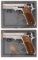 Two Consecutively Numbered Nickel Smith & Wesson Model 39-2