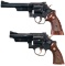 Two Smith & Wesson Double Action Revolvers