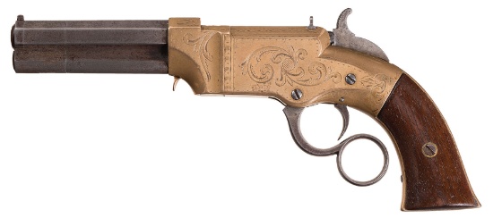 Desirable Factory Engraved New Haven Arms Volcanic Pocket Pistol