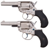 Two F.A. Thuer Presentation Inscribed Colt Model 1877 Revolvers