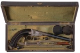 Fine Cased French Breech Loading Percussion Target Pistol