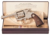 Nickel Colt Official Police Revolver, 4