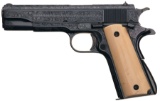 Factory Engraved Colt Super 38 Model Pistol, Factory Letter