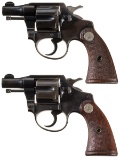 Two Boston Police Dept. Colt Banker's Special Revolvers
