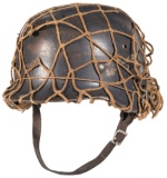 1935 Stahlhelm, Luftwaffe Double Decal Style, Camo Netting
