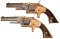 Two Engraved Manhattan Arms .22 Caliber Pocket Revolvers