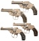 Four Smith & Wesson Safety Hammerless DA Revolvers