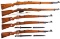 Five Military Bolt Action Rifles