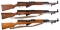 Three Semi-Automatic SKS Carbines w/ Bayonets