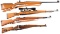 Four Bolt Action Military Style Rifles