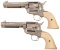 Cased Pair of Engraved Third Generation Colt Single Action Army