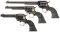 Three Colt 22 Caliber Single Action Army Revolvers