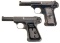 Two Savage Arms Semi-Automatic Pistols
