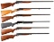 Six Single Shot Shotguns