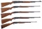 Five Remington Slide Action Rifles
