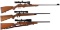 Three Scoped Bolt Action Rifles