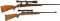Two Scoped Browning Bolt Action Rifles